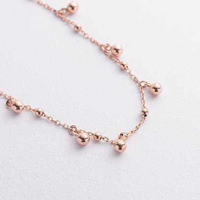 Браслет "Шарики" в красном золоте б05591 №3