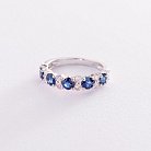Золотое кольцо с бриллиантами и сапфирами кб0290ai от ювелирного магазина Оникс