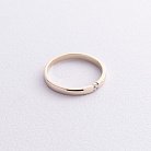 Помолвочное золотое кольцо с фианитом к08161 от ювелирного магазина Оникс - 1