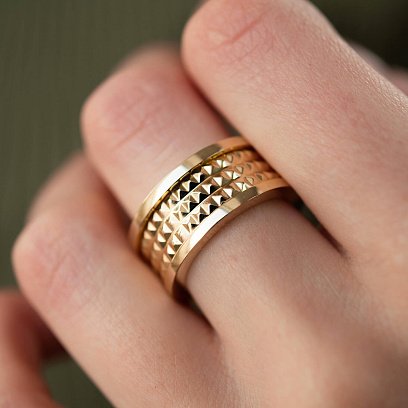 Каблучка "Gina" у жовтому золоті к07391 №10