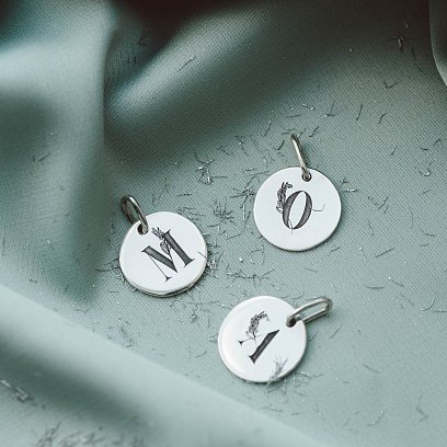 Срібний кулон "Буква" 132724бук №10