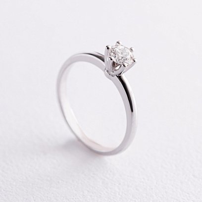 Заручальна золота каблучка з діамантом 24331121