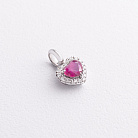 Золотой кулон "Сердечко" (бриллианты, рубин) пб0376nl от ювелирного магазина Оникс