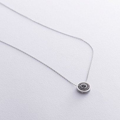 Колье с бриллиантами (белое золото) 722291121 №3