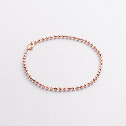Браслет "Шарики" в красном золоте б05700