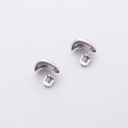 Серьги - пусеты "Polly" в белом золоте с09182 №3