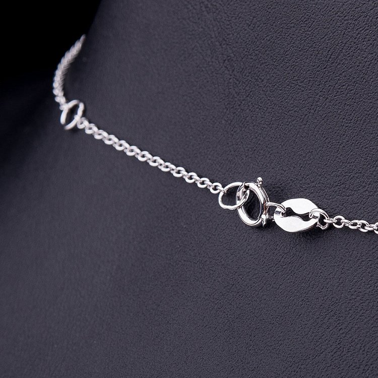 Серебряное колье "Сердца" с фианитами 18231 от ювелирного магазина Оникс - 2