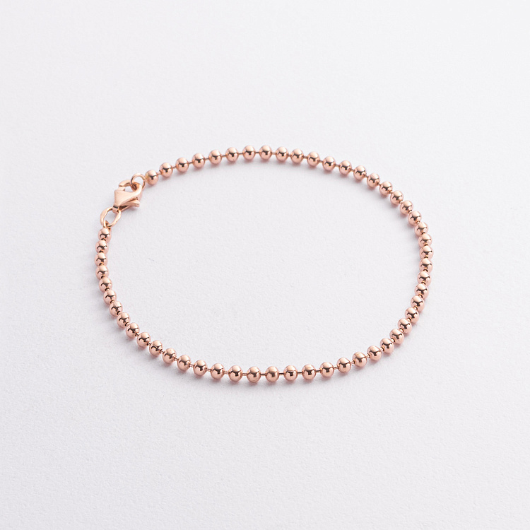 Браслет "Шарики" в красном золоте б05700 Браслет "Шарики" в красном золоте б05700 от ювелирного магазина Оникс