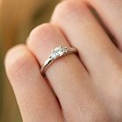 Помолвочное серебряное кольцо с фианитами 476 от ювелирного магазина Оникс - 1