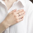 Серебряное кольцо "Сердце" 112158 от ювелирного магазина Оникс - 3