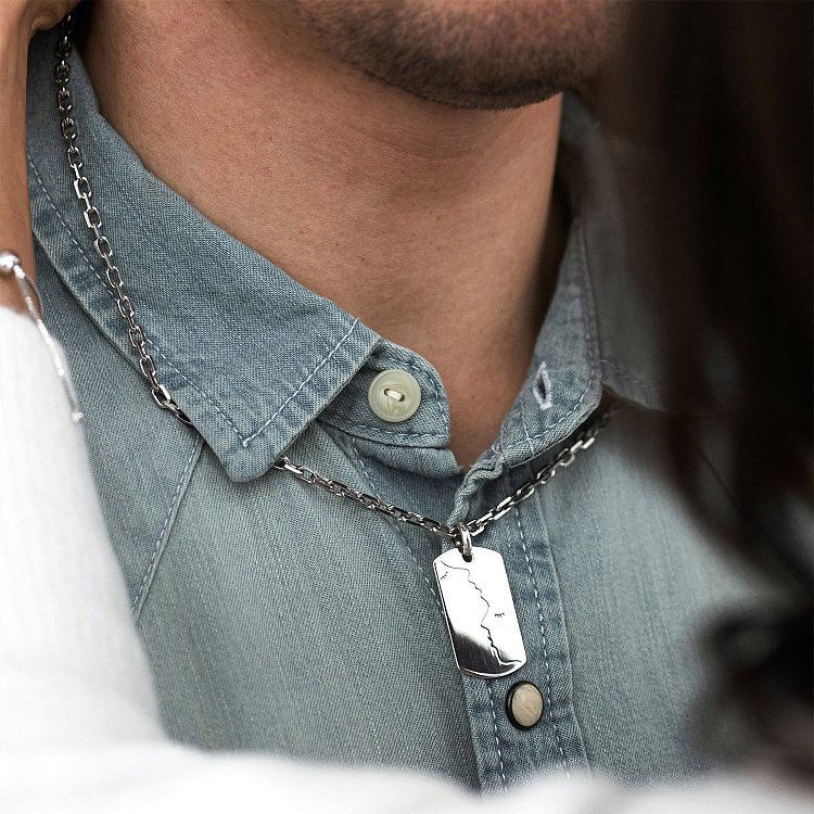 Серебряный жетон "Влюбленные" 133349-м от ювелирного магазина Оникс - 3