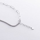Серебряное колье "Цепочка" 908-01414 от ювелирного магазина Оникс - 5
