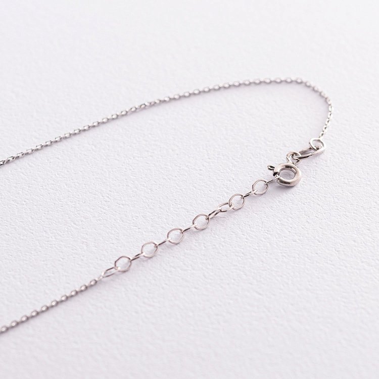 Подвійне кольє "Хлоя" з кулькою в білому золоті кол01894 від ювелірного магазину Онікс - 5