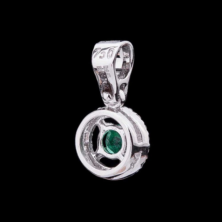 Золота підвіска з діамантами і смарагдом LDP0340-p від ювелірного магазину Онікс - 2