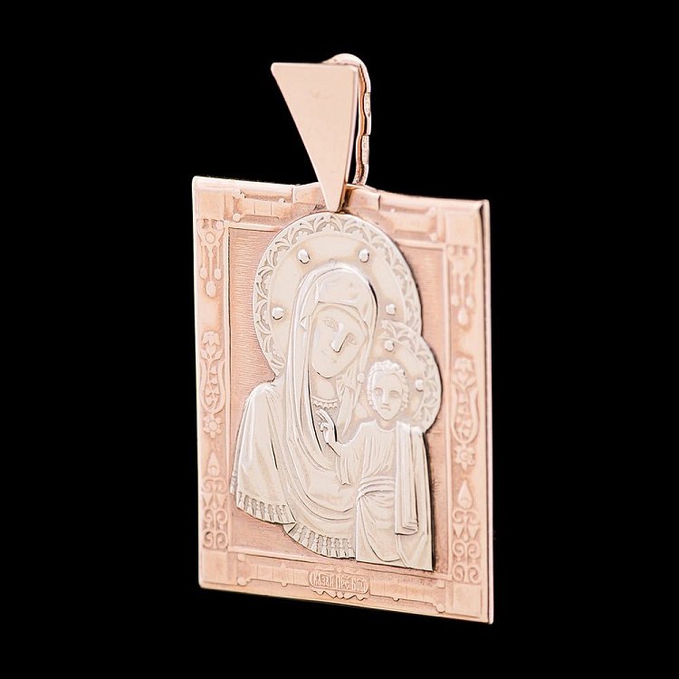 Золотая подвеска "Икона" п00085 от ювелирного магазина Оникс