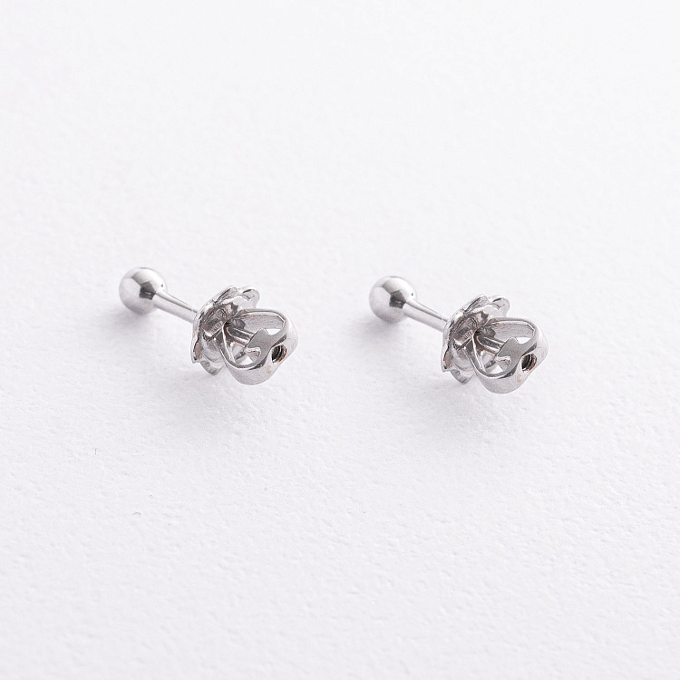 Серебряные серьги - пусеты "Шарики" mini 902-00909 от ювелирного магазина Оникс - 2