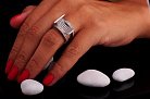 Срібний перстень з фіанітами 11679 от ювелирного магазина Оникс - 9