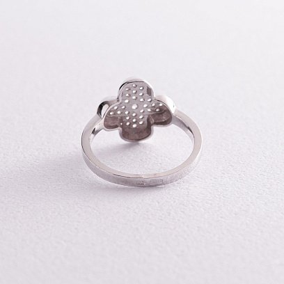 Золотий перстень "Конюшина" (фіаніти) к04976 №3