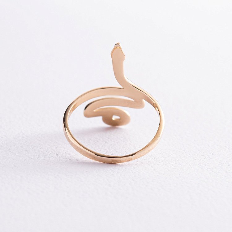 Кольцо "Змея" в желтом золоте к07090 от ювелирного магазина Оникс - 2