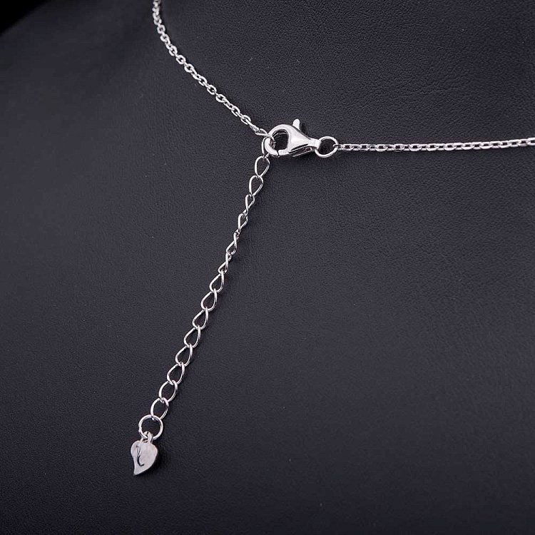 Серебряное колье "Бабочка" с фианитами и перламутром 18336 от ювелирного магазина Оникс - 2