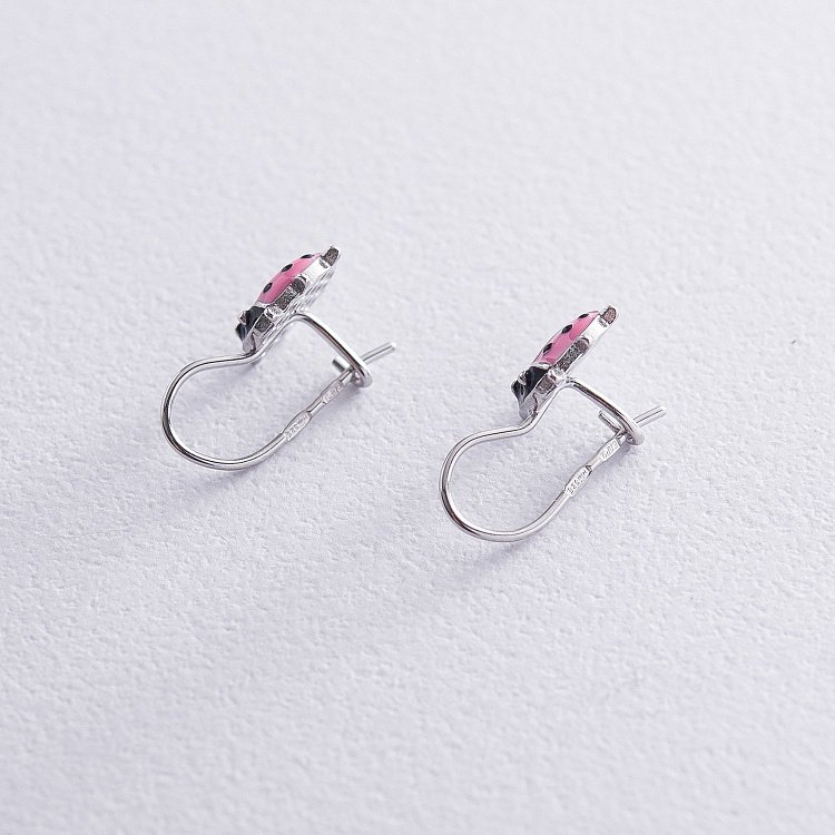 Детские серебряные серьги "Божьи коровки" (эмаль) 121776р от ювелирного магазина Оникс - 2