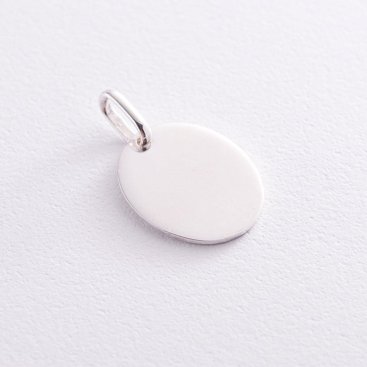 Срібний кулон для гравіювання (овальний) 133045 від ювелірного магазину Онікс