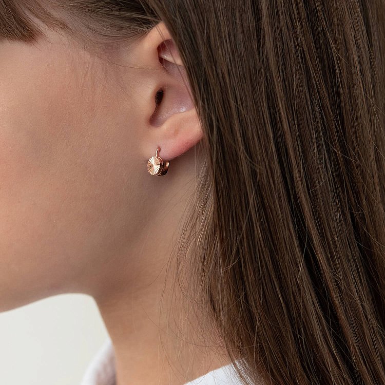 Детские золотые серьги с04576 от ювелирного магазина Оникс - 1