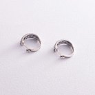 Срібні сережки з синт. сапфірами та фіанітами 2475/1р-HSPH от ювелирного магазина Оникс - 3