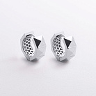 Сережки - кільця "Claire" у білому золоті с09379 от ювелирного магазина Оникс