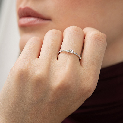 Золотое кольцо с бриллиантами кб0606ri №4