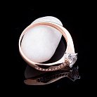 Золотое помолвочное кольцо с фианитами к03339 от ювелирного магазина Оникс - 6