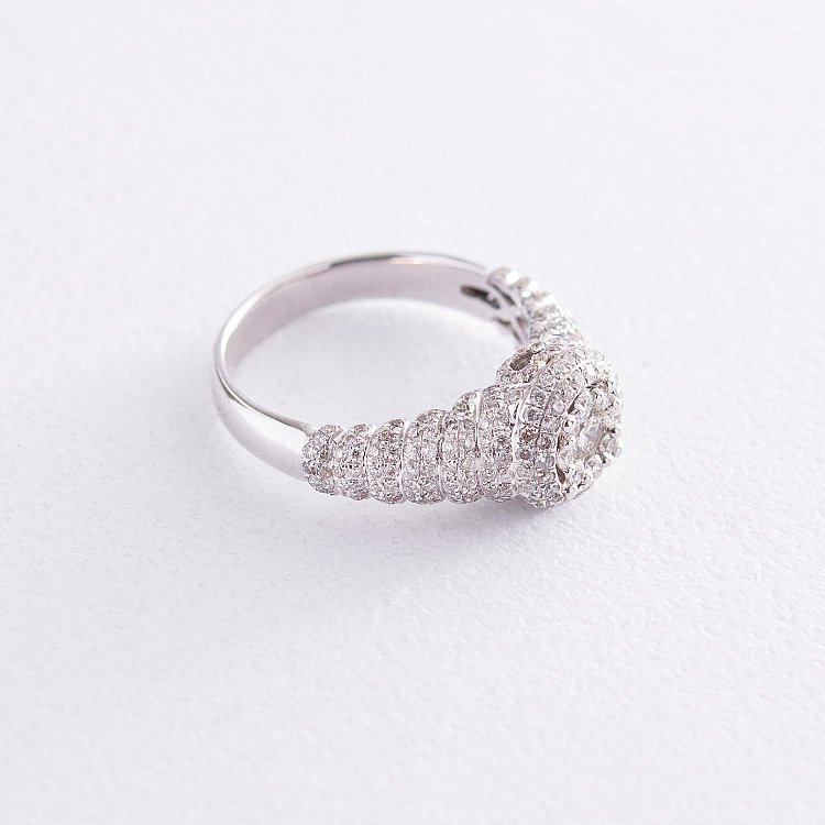 Золота каблучка з діамантами kegк497 від ювелірного магазину Онікс - 2