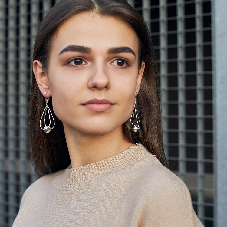 Срібні сережки "Кульки" 12834 від ювелірного магазину Онікс - 9