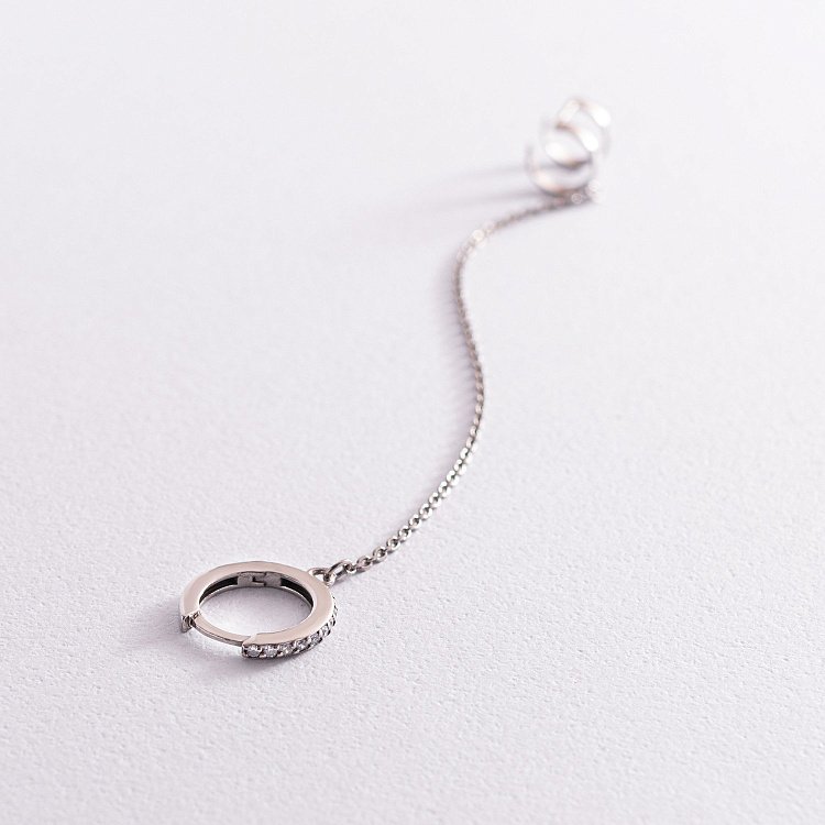 Серебряная серьга - каффа 4999 от ювелирного магазина Оникс - 3