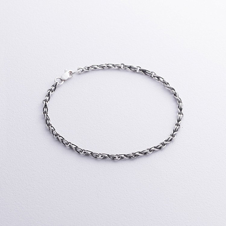 Мужской серебряный браслет "Бесконечность" 141651 от ювелирного магазина Оникс