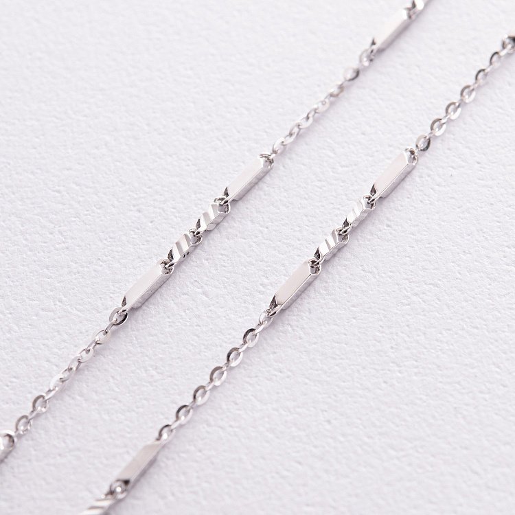 Колье - цепочка в белом золоте ц00478 от ювелирного магазина Оникс - 2