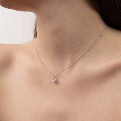 Золоте кольє з діамантами колб0169ca №4