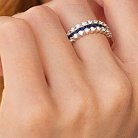 Золотое кольцо с бриллиантами и сапфирами кб0426mi от ювелирного магазина Оникс - 6