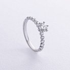 Заручальна каблучка з діамантами (біле золото) 222091121 от ювелирного магазина Оникс
