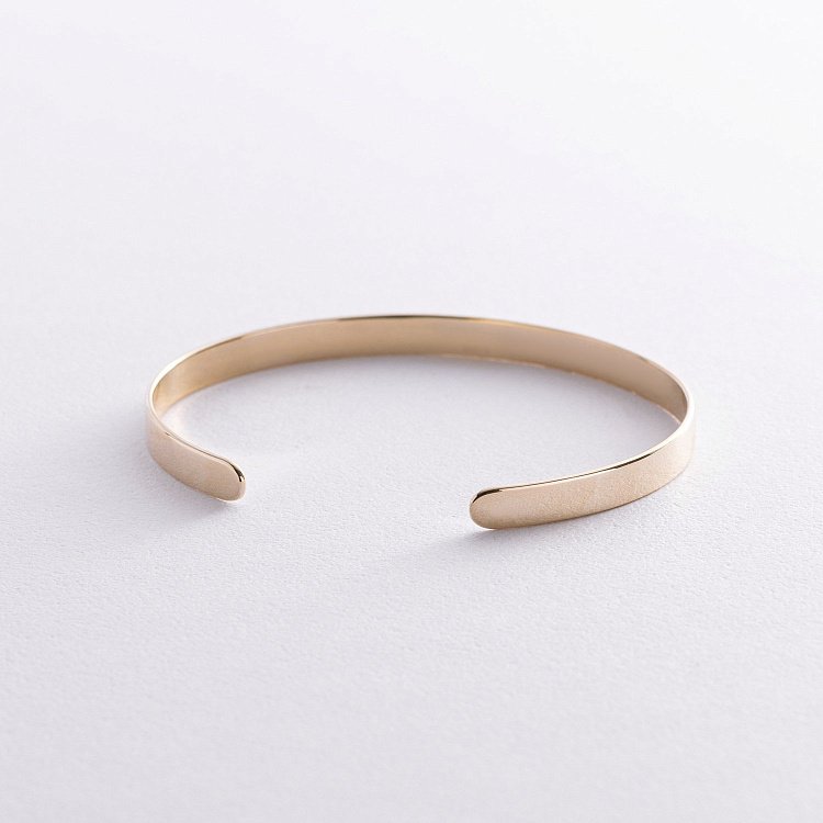 Жорсткий браслет в жовтому золоті (можливе гравіювання) б05348 від ювелірного магазину Онікс - 2