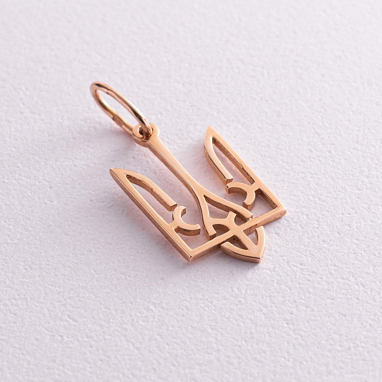 Золота підвіска Герб України "Тризуб" п01790 від ювелірного магазину Онікс - 2