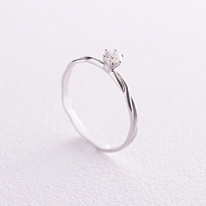 Заручальна золота каблучка з діамантом 229061121