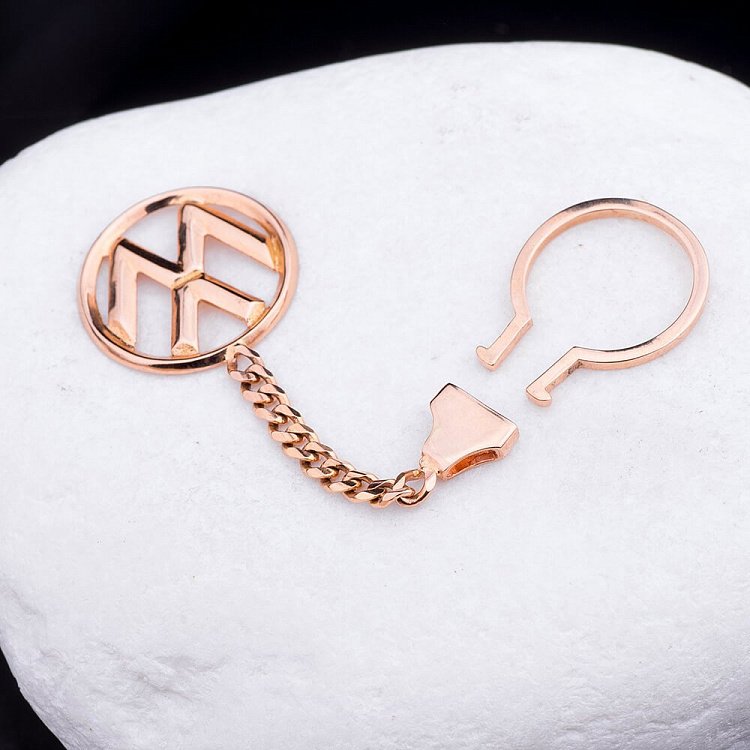 Золотой брелок "Volkswagen-Фольксваген" бр00001фвн от ювелирного магазина Оникс - 2