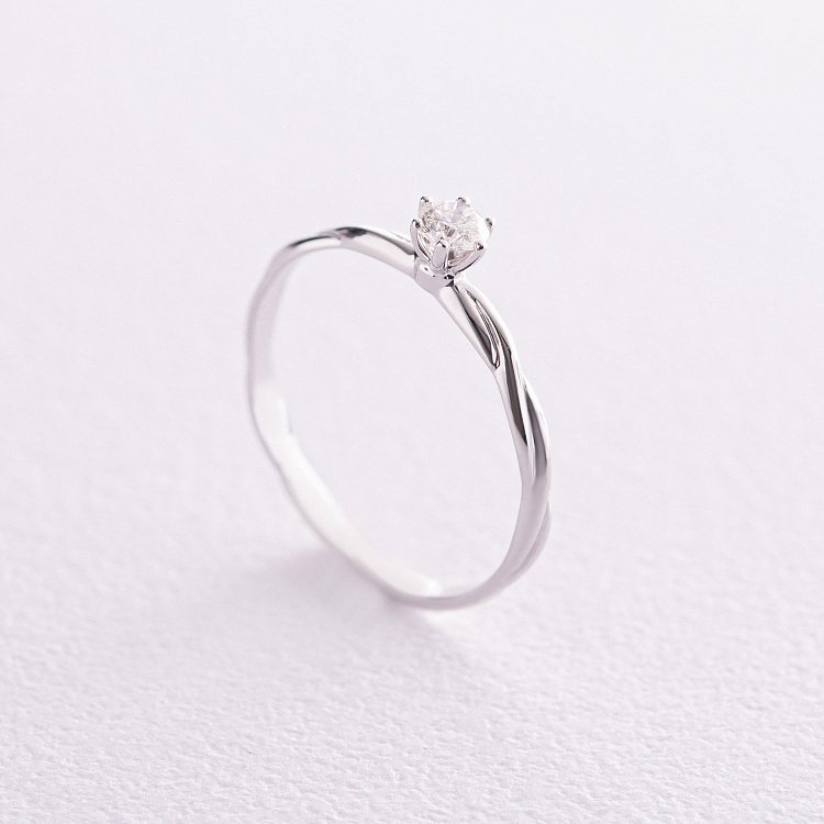 Заручальна золота каблучка з діамантом 229061121 від ювелірного магазину Онікс