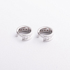 Срібні сережки - кільця "Gina" 123552 от ювелирного магазина Оникс - 1