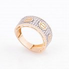Золотое кольцо с фианитами к05227 от ювелирного магазина Оникс - 2