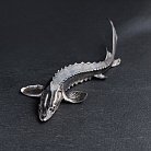 Серебряная фигура "Осетр" ручной работы 23107 от ювелирного магазина Оникс