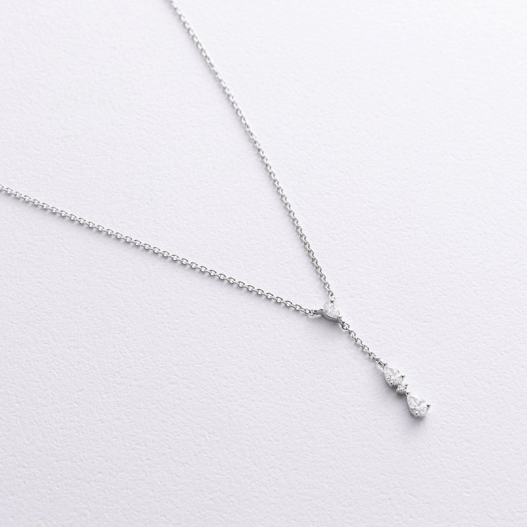 Золоте кольє - краватка з діамантами колб0153nl від ювелірного магазину Онікс - 6