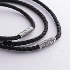 Серебряный шелковый шнурок с серебряными вставками "Псалом 90" 1094шн от ювелирного магазина Оникс - 2