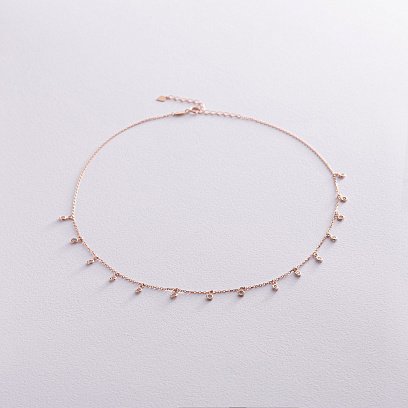 Золоте кольє з фіанітами кол01243 №4